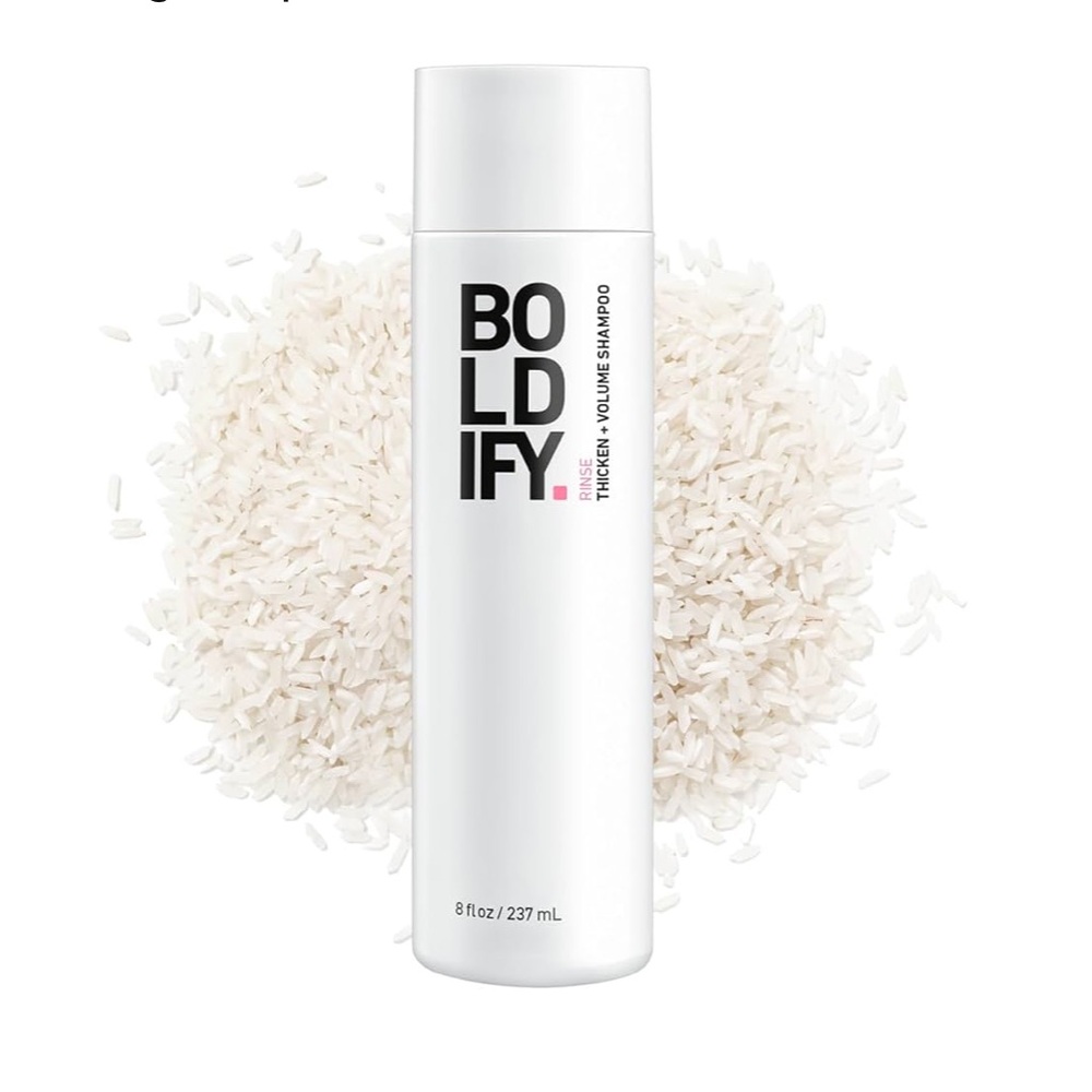 BOLDIFY Thickening Shampoo - Rice Water for Thinning and Oily Hair - 8oz